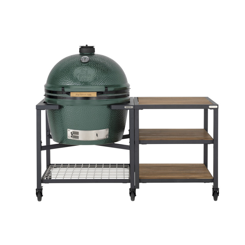 Pack Big Green Egg 2XL: Barbecue Modulaire Haut de Gamme avec Table et Accessoires – Mobilité Optimale