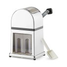 Broyeur de glace en alliage de zinc chromé avec conteneur en plastique et pelle, 140x160x(h)270mm - Finedine