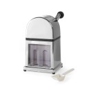 Broyeur de glace en alliage de zinc chromé avec conteneur en plastique et pelle, 140x160x(h)270mm - Finedine
