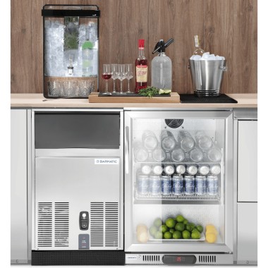 Réfrigérateur de bar sous comptoir à porte simple Barmatic Candour, noir, 103l - Finedine