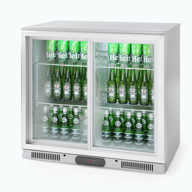 Refroidisseur de bar CANDOUR 198L avec porte coulissante, 900x520x(H)835mm - Finedine