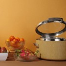 Chafing dish rond 11l en induction De Luxe Madeira avec couvercle en verre - Finedine