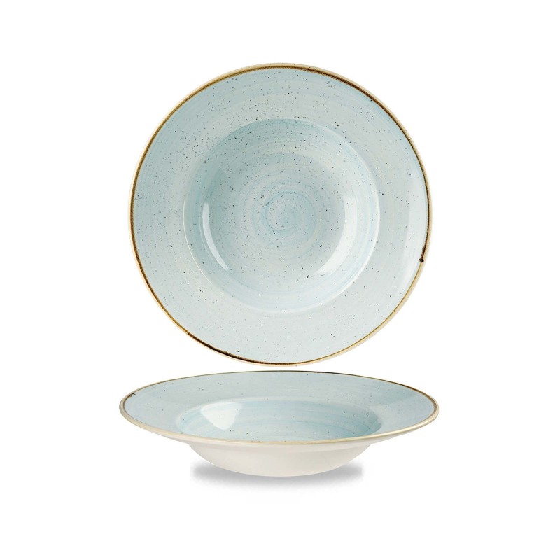 Bol à large rebord en porcelaine Stonecast couleur Oeuf de Canard, 280 mm - Finedine