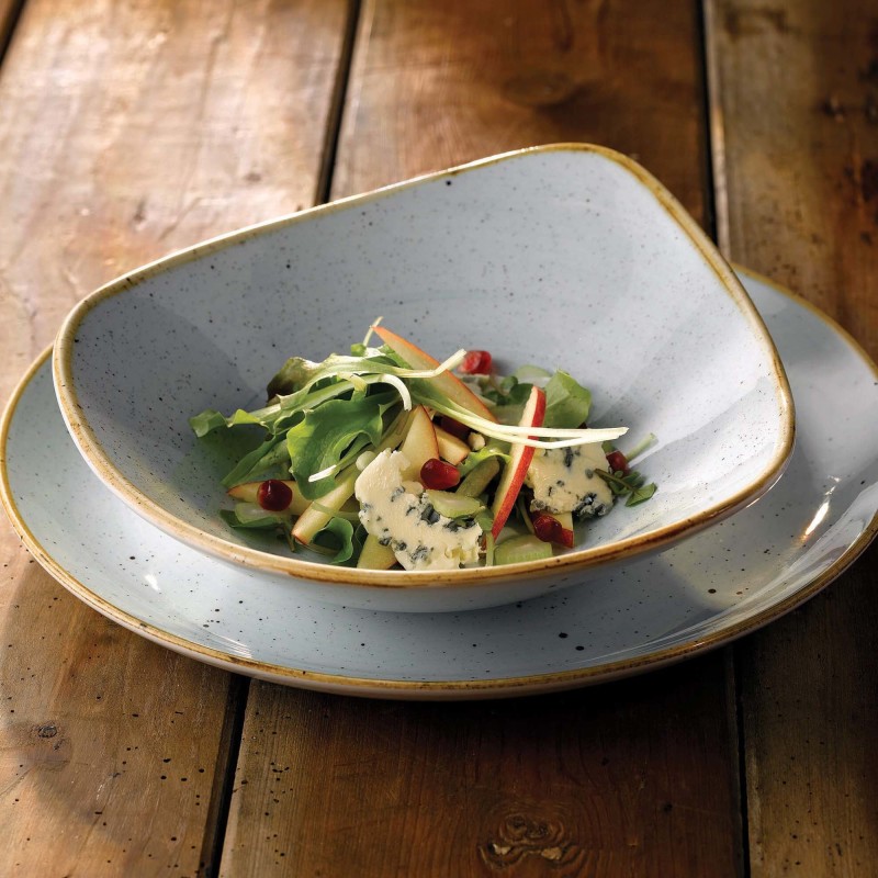 Bol à large rebord en porcelaine Stonecast couleur Oeuf de Canard, 280 mm - Finedine