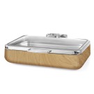 Chafing dish à induction Madeira De Luxe GN 1/1 avec couvercle en verre. - Finedine