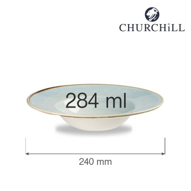Bol à large bord en porcelaine Stonecast couleur œuf de canard, 240 mm - Finedine