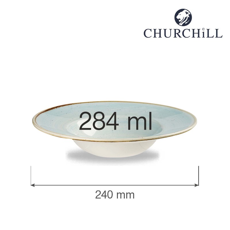 Bol à large bord en porcelaine Stonecast couleur œuf de canard, 240 mm - Finedine