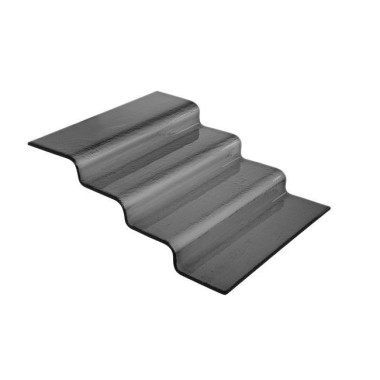Escalier buffet en verre noir Vetro à quatre marches, 400x350x(H)125mm - Finedine
