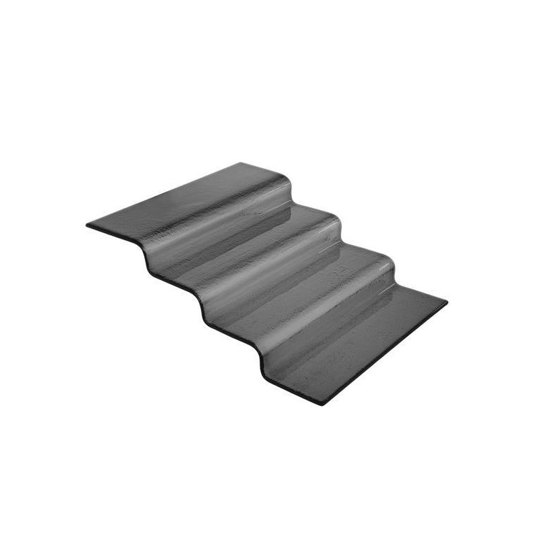 Escalier buffet en verre noir Vetro à quatre marches, 400x350x(H)125mm - Finedine