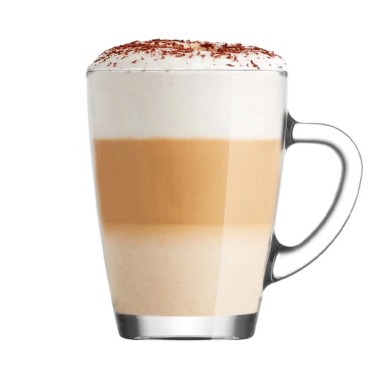 Mug à café en verre LAV Vega avec poignée, 10,25 oz 250 ml, Lot de 6 - Finedine