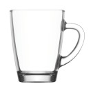 Mug à café en verre LAV Vega avec poignée, 10,25 oz 250 ml, Lot de 6 - Finedine