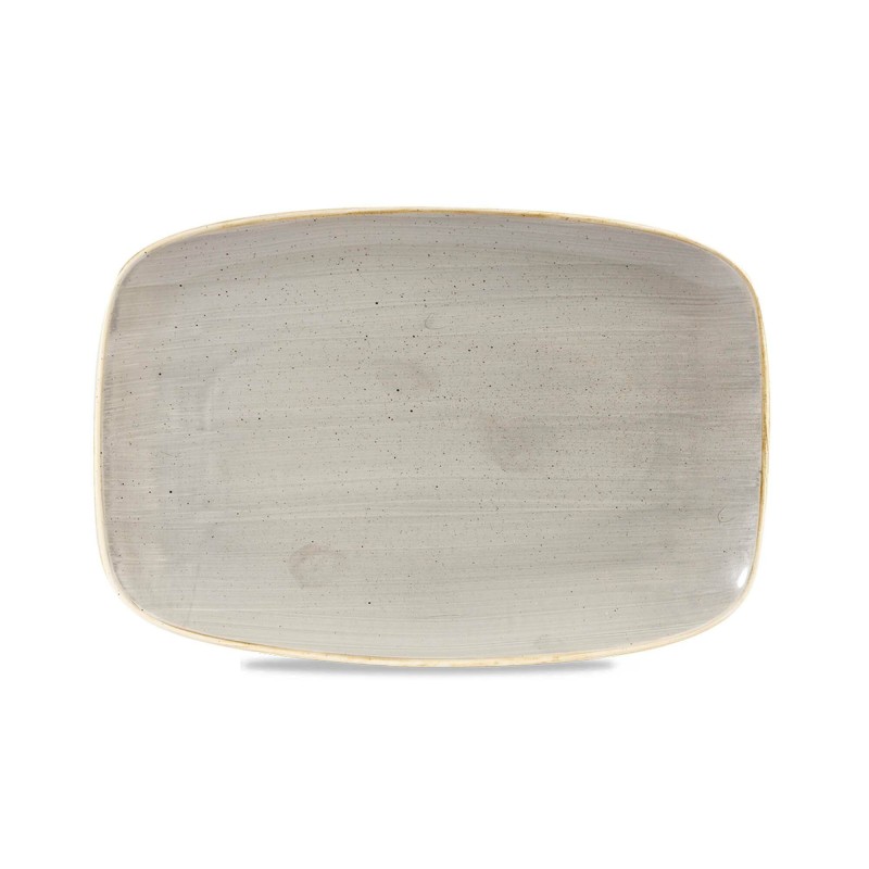 Assiette oblongue de chef Stonecast grise 12 x 7 4/5" / 300 x 199 mm - Finedine