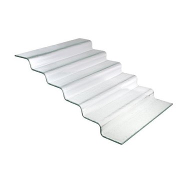 Escaliers en verre transparent Vetro à six marches, 600x455x(H)240mm - Finedine
