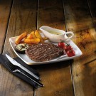 Assiette Oblongue Blanche pour Chef 13 7/8" x 7 3/8" / 355 x 189 mm - Finedine