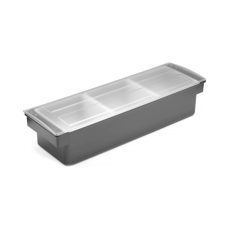 Boîte à ingrédients – 3 conteneurs, Bar up, Noir, 480x150x(H)100mm - Finedine