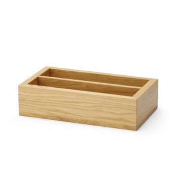 Boîte à couverts en chêne de Madère à deux sections, 275x165x60mm - Finedine