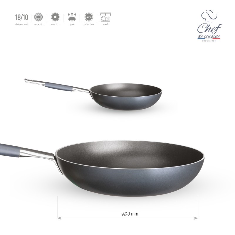Poêle impressionnante avec revêtement antiadhésif double, 240 mm - Finedine