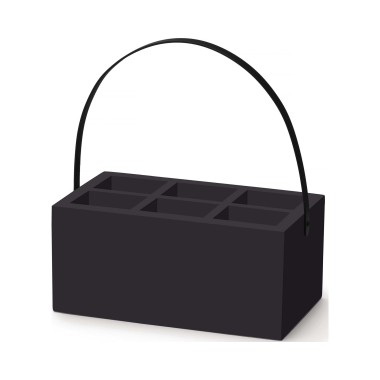Boîte noire Madeira pour couverts et serviettes 280x180x120 mm - Finedine