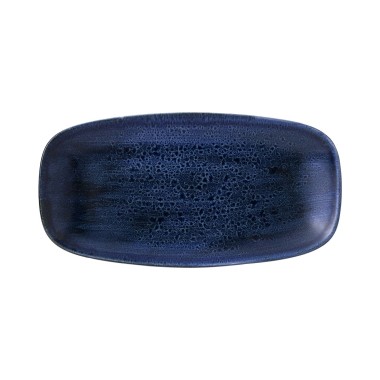 Assiette oblongue Stonecast Plume Ultramarine chefs, 298x153mm - Finedine