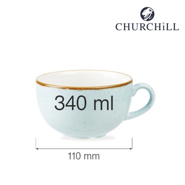 Tasse à cappuccino en Stonecast couleur œuf de canard, 340 ml - Finedine