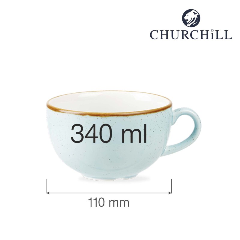 Tasse à cappuccino en Stonecast couleur œuf de canard, 340 ml - Finedine