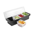 Boîte à ingrédients – 4 conteneurs, Bar up, 480x150x(H)100mm - Finedine