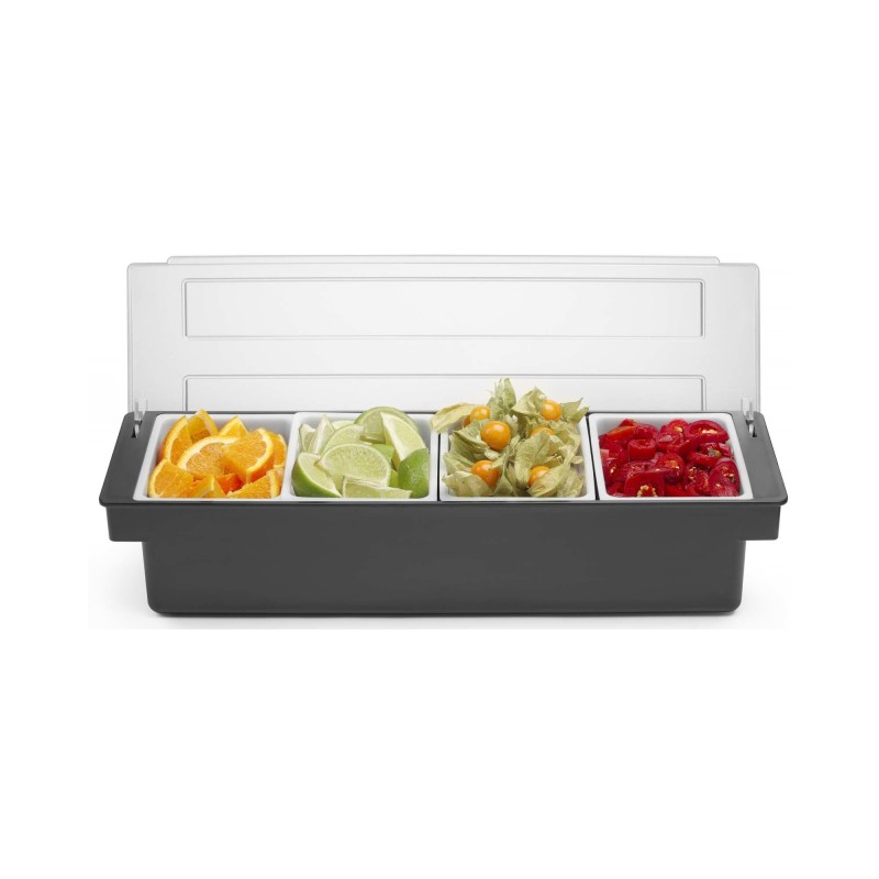 Boîte à ingrédients – 4 conteneurs, Bar up, 480x150x(H)100mm - Finedine