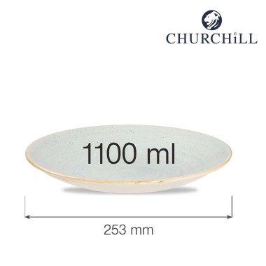 Bol rond en porcelaine Stonecast couleur œuf de cane, 253 mm - Finedine