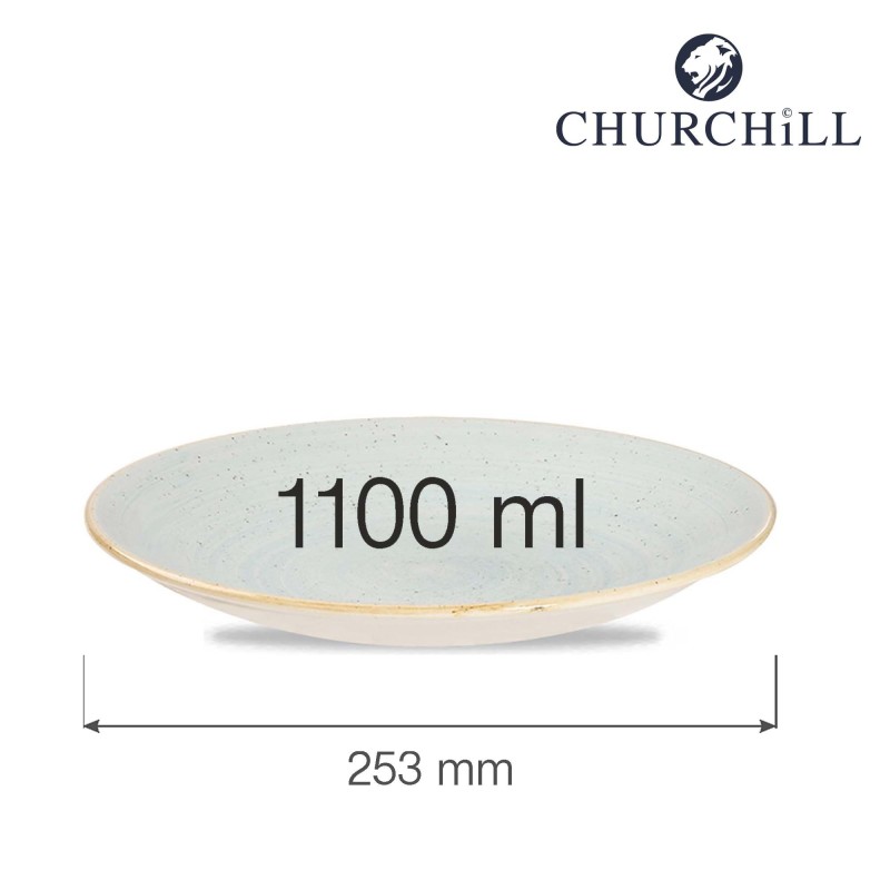 Bol rond en porcelaine Stonecast couleur œuf de cane, 253 mm - Finedine