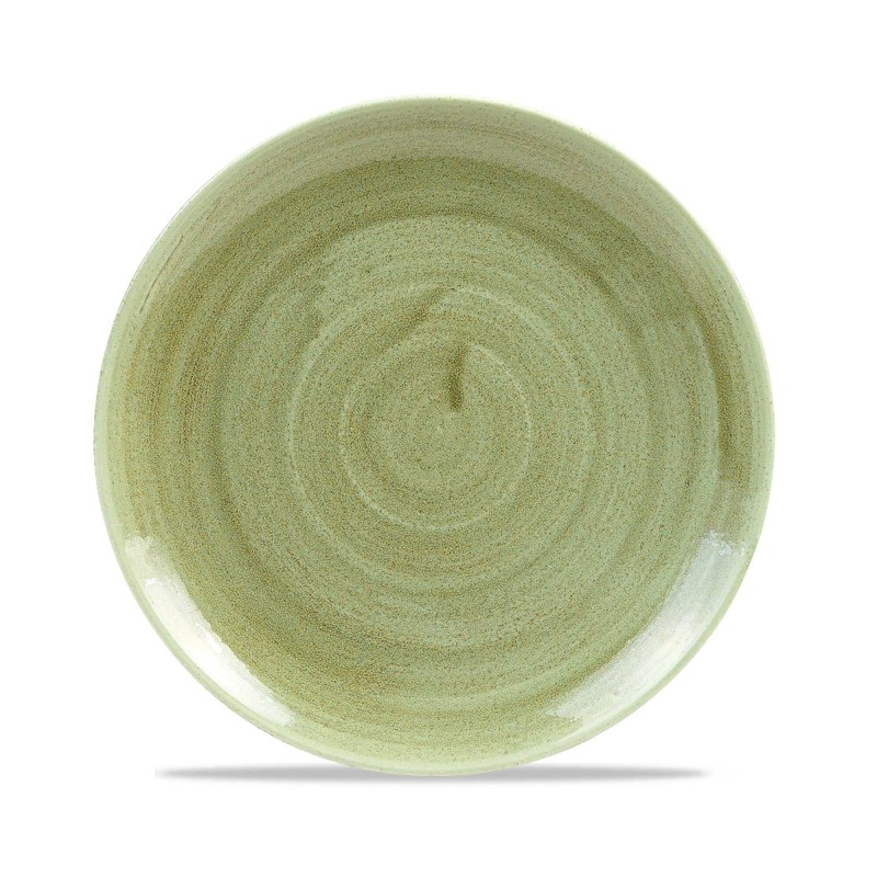 Assiette Plate Evolve Vert Patiné Fini Pierre 8.67" / 217 mm - Finedine