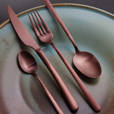 Fourchette à dessert Amarone Bronze, OVE, 184 mm, Lot de 12 - Finedine
