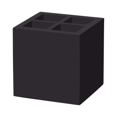Boîte à couverts et serviettes Madeira noire 150x150x150 mm - Finedine