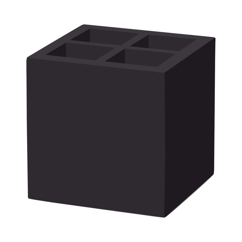 Boîte à couverts et serviettes Madeira noire 150x150x150 mm - Finedine