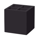 Boîte à couverts et serviettes Madeira noire 150x150x150 mm - Finedine