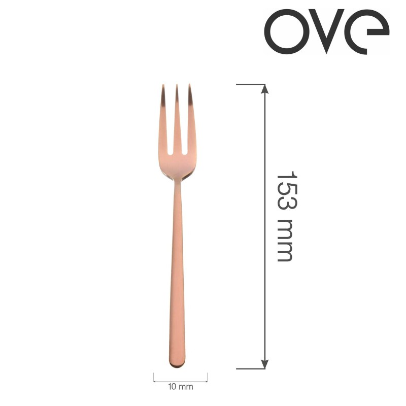 Fourchette à gâteau Amarone Bronze, OVE, 153 mm, Lot de 12 - Finedine