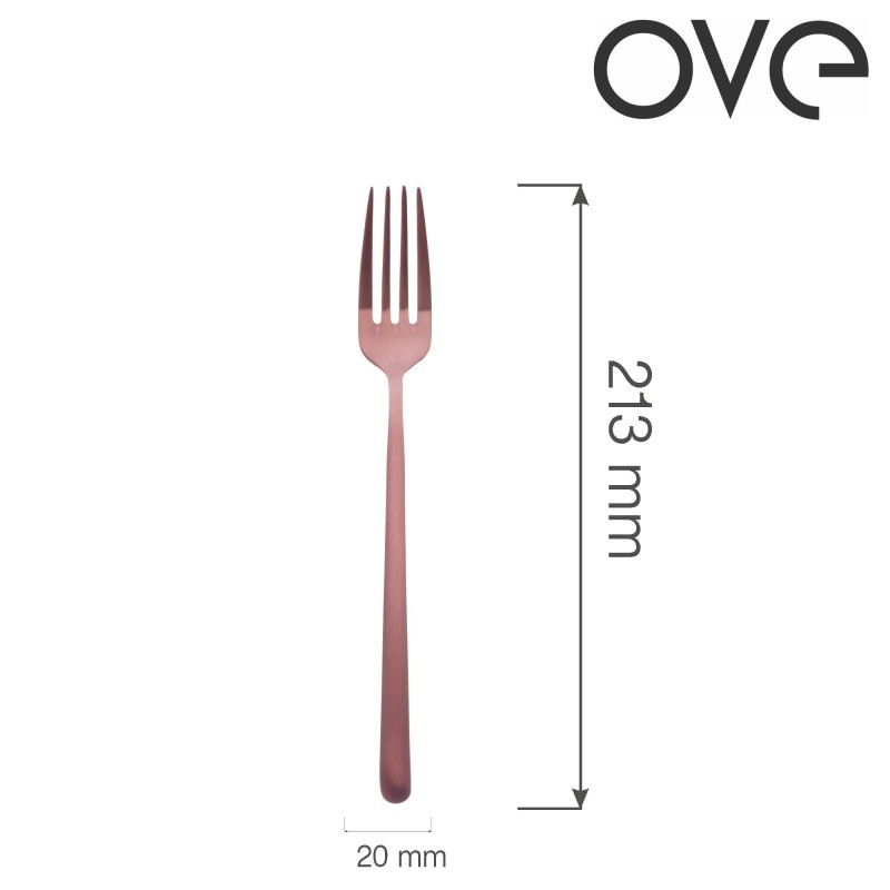 Fourchette de table Amarone Bronze, OVE, 213 mm, Lot de 12 - Finedine