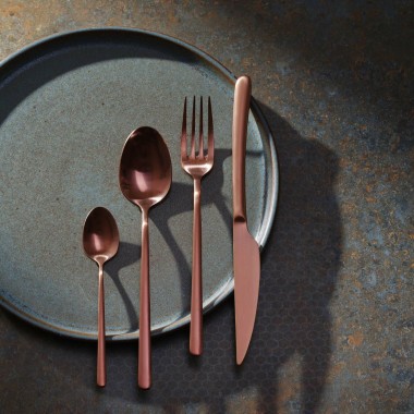 Fourchette de table Amarone Bronze, OVE, 213 mm, Lot de 12 - Finedine
