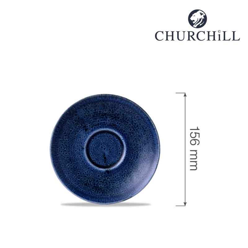 Sous-tasse cappuccino Ultramarine Plume Stonecast, 15,6 mm - Finedine