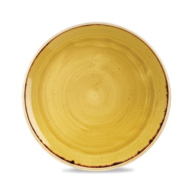 Assiette Evolve Stonecast Moutarde Coupe 12 3/4" / 324 ml - Finedine