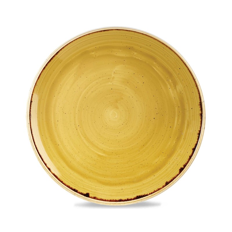 Assiette Evolve Stonecast Moutarde Coupe 12 3/4" / 324 ml - Finedine
