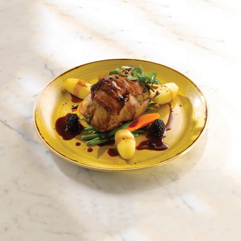 Assiette Evolve Stonecast Moutarde Coupe 12 3/4" / 324 ml - Finedine