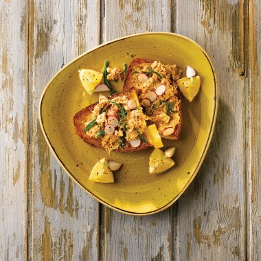 Assiette Evolve Stonecast Moutarde Coupe 12 3/4" / 324 ml - Finedine