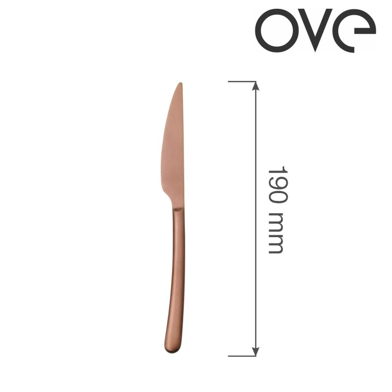 Couteau à dessert Amarone Bronze, OVE, 190 mm, Lot de 12 - Finedine