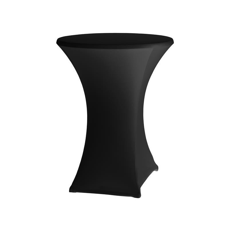 Housse de table basique, noire, Ø 800-850x(H)1050-1150mm - Finedine
