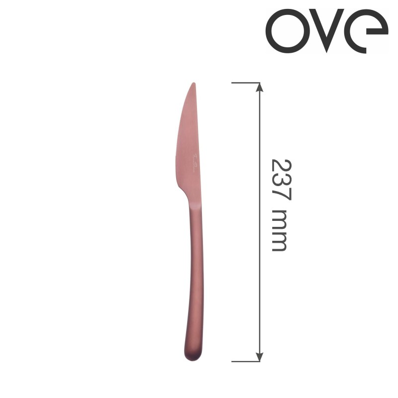 Couteau de table Amarone Bronze, OVE, 237 mm, Lot de 12 - Finedine