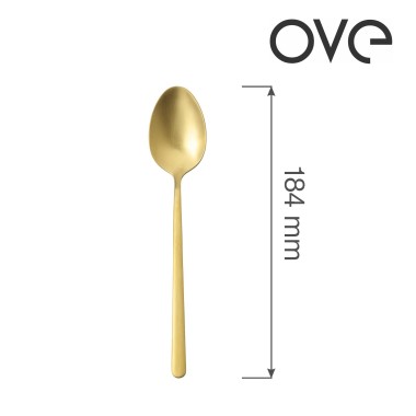 Cuillère à dessert Amarone Gold, OVE, 184 mm, Lot de 12 - Finedine