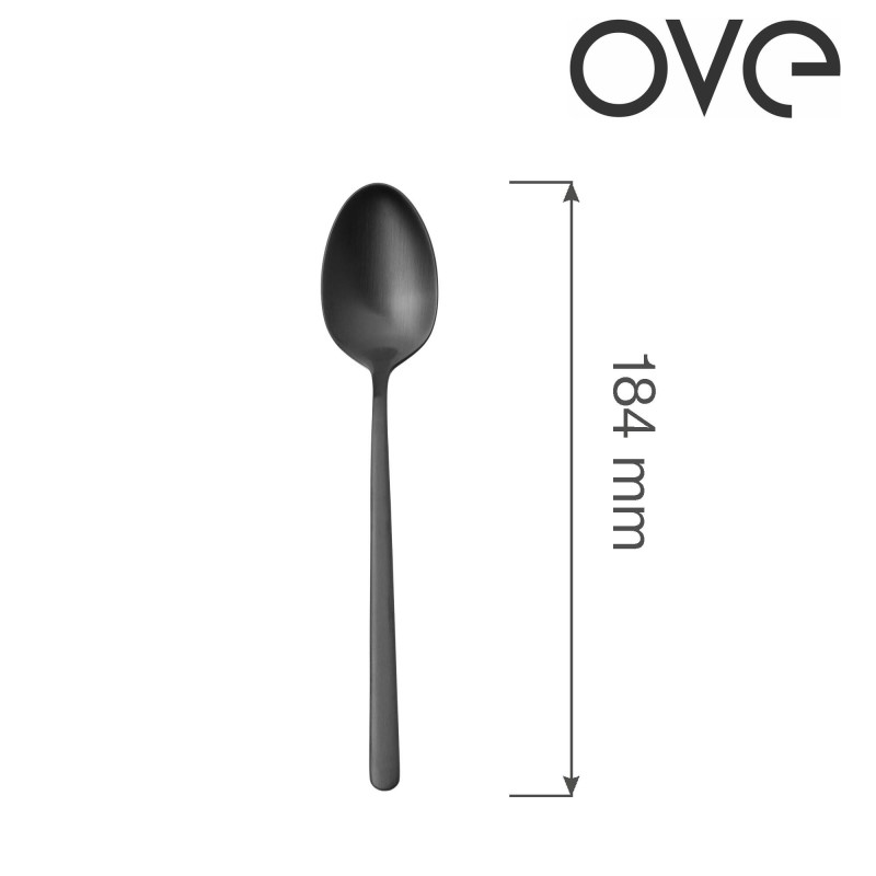 Cuillère à dessert Amarone Noir, OVE, 184 mm, Lot de 12 - Finedine
