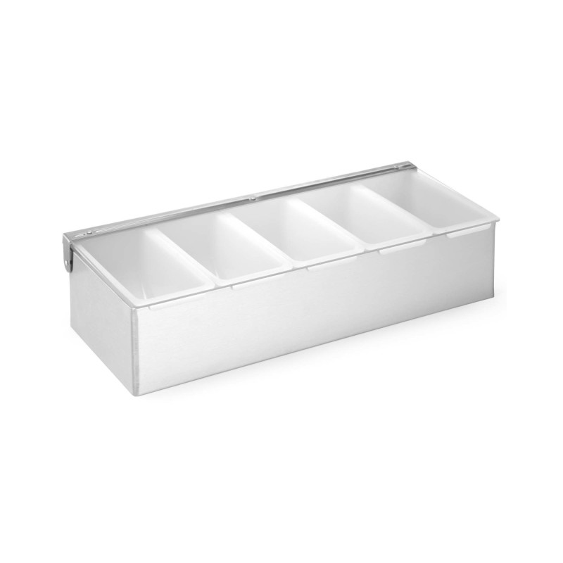 Porte-condiments, Bar up, 5 récipients, 375x140x(H)90mm - Finedine