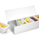 Porte-condiments, Bar up, 5 récipients, 375x140x(H)90mm - Finedine