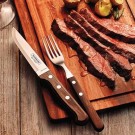 Ensemble de fourchettes à steak/pizza, 6 pièces - rouge - Finedine